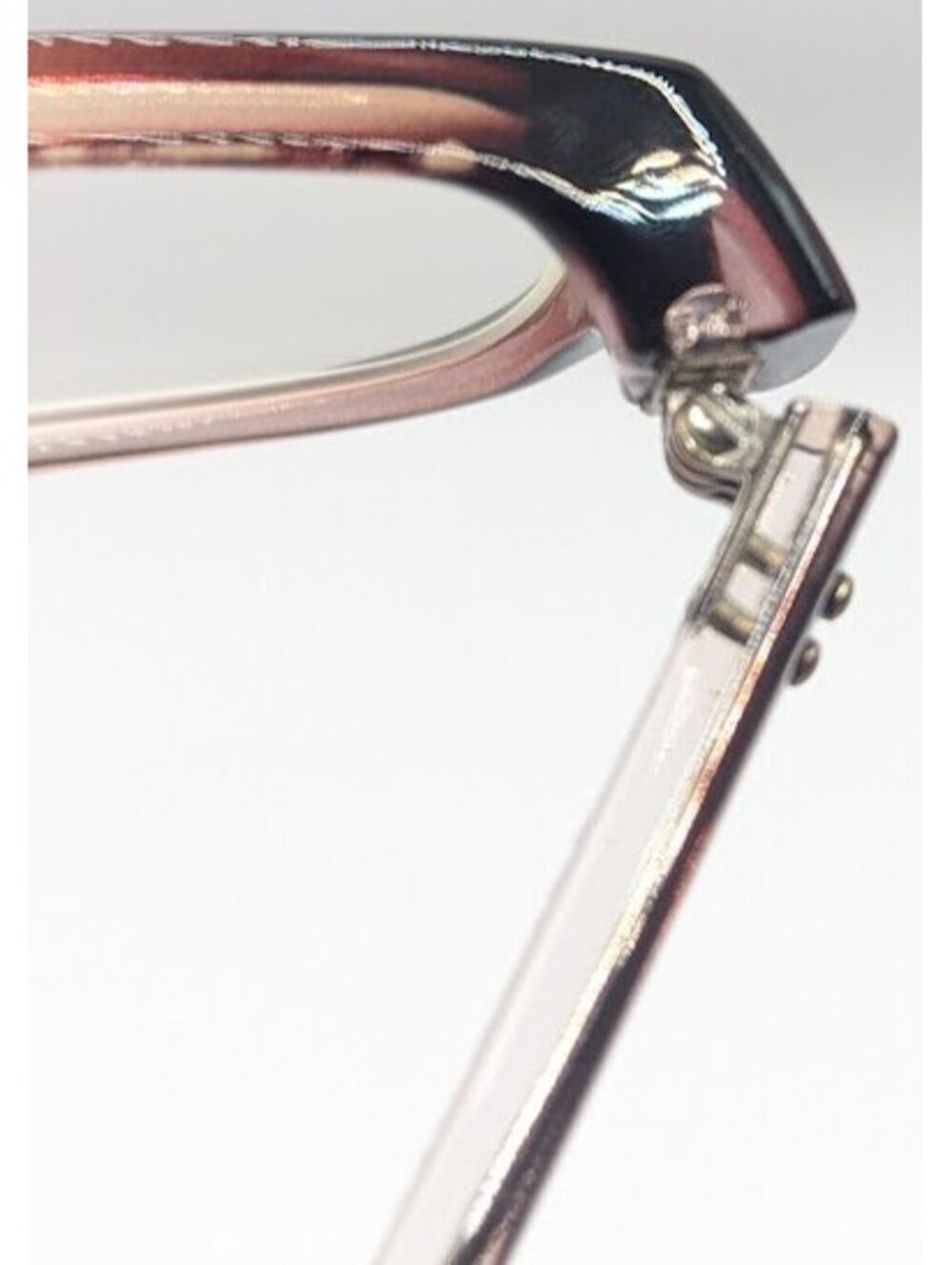 Vintage Military Romco Frames 50-22-145 Brown Clear Fade Gradient Full Rim USA - Picture 9 of 14